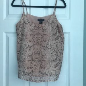 Rachel Zoe pale pink animal print tiered camisole